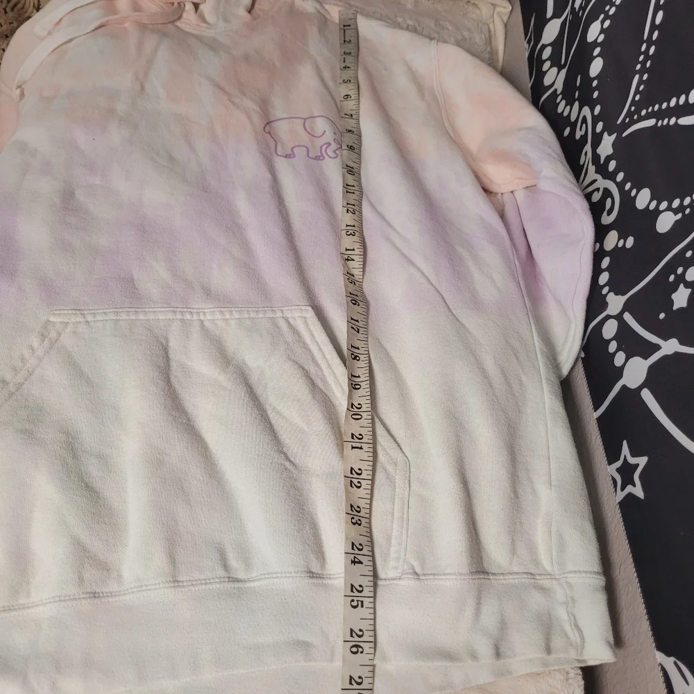 Ivory Ella Sweatshirt Hoodie Womens Size Medium Pink Tie Dye Colorful - Picture 8 of 9
